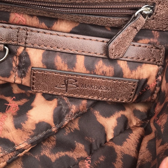 B. Makowsky amazing cross body bag tan leather - Picture 7 of 8